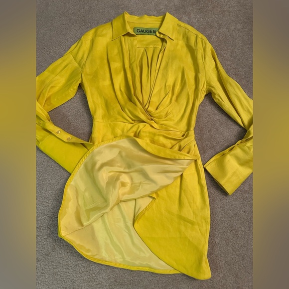 Gauge81 NAHA LINEN linen draped shirt mini dress - Small. EUC. - Picture 9 of 13